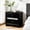 Black, variant on Leovanni Modern Elegant Nightstand with 3 Drawers Gray