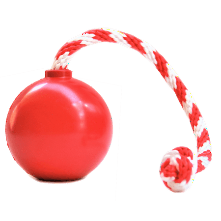 UPC: 0810216022914 | USA-K9 by SodaPup Natural Rubber Cherry Bomb Dog Toy  Chew Toy  Tug Toy  Retrieving Toy & Treat Dispenser for Aggressive Chewers  Guaranteed Tough  Large – Red