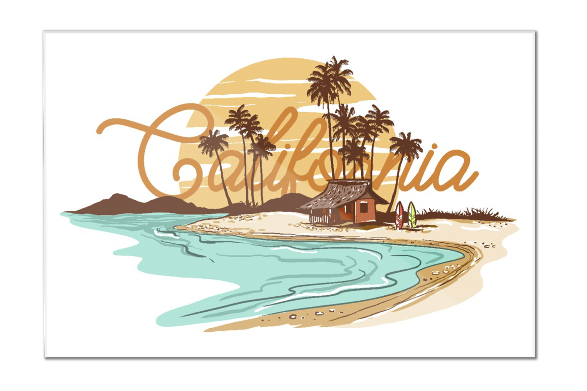 пальма в лос анджелес арт. калифорния рисунок. город иллюстрация. калифорния рисунок. калифорния вектор.