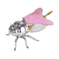 thumbnail image 2 of Bee Honey Pot jarabe dispensador multipropósito múltiples condimentos decorativos olla de especias para fiestas caseras de cocina festivas Rosa argent, 2 of 8
