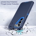 thumbnail image 4 of I-HONVA for Samsung Galaxy S25 FE Case,Shockproof Heavy Duty Rugged Phone Case Military-Grade Protection Phone Cover for Galaxy S25 FE Case,Navy Blue, 4 of 7
