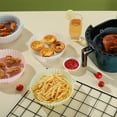 thumbnail image 4 of Fryer Tray Food Grade Heat-resistant Silicone Tear Resistant Baking Pan with Handle Cooking Accessories, 4 of 10