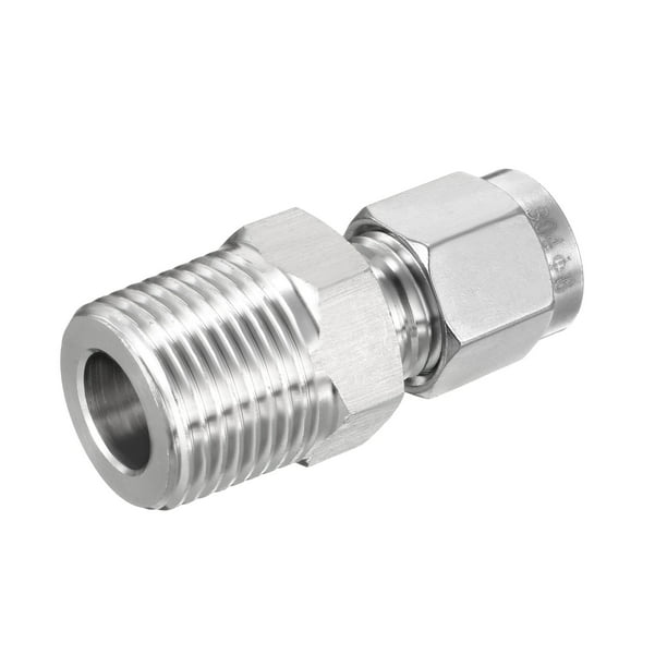 Compression Tube Fitting, NPT3/8 Male x Ф6 Tube OD - Walmart.com