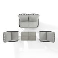thumbnail image 5 of Otto 4 Piece Outdoor Loveseat Patio Furniture Set Gray, Matte Black - Loveseat, Coffee Table, & 2 Armchairs, 5 of 17