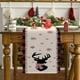 thumbnail image 3 of Bandera de mesa navideña, mantel decorado con tapete de Papá Noel y cervatillo con ambiente festivo, 3 of 5