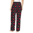 thumbnail image 3 of Naloa Red Rooster Print Women’s Ultra-Soft Comfy Pajama Lounge Pants with Pockets & Drawstring, 3 of 8