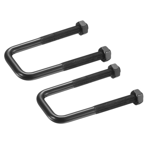 2 Sets M8 Square U-Bolts, 30mm Width 90mm Length 304 Stainless Steel with Nuts