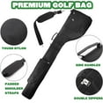 thumbnail image 3 of Big Teeth Golf Sunday Bag, Small Golf Bag Lightweight, Golf Bag for A Few Clubs Driving Range, Practice with Carry Shoulder Strap Foldable Multi-Colour, 3 of 5