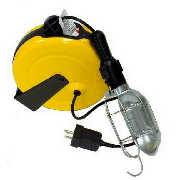 ZeeLine 918 Drop Light On Retractable 50' Electric Cord Reel Walmart