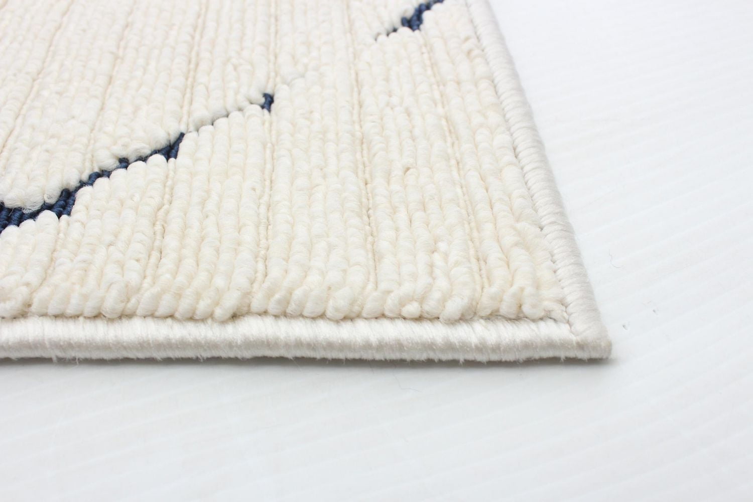 ECARPET Indoor/Outdoor for Balcony, Patio and Garden Raya Blue, Ivory Rug