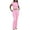 Pink, variant on Women 2 Piece Outfits Short Sleeve Crewneck Slim Top and Flared Pants Set Casual Workout Tracksuits