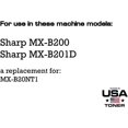 thumbnail image 3 of MADE IN USA TONER Compatible Replacement for use in Sharp MX-B200, MX-B201D, MX-B20NT Black, 1 Cartridge, 3 of 7