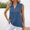 Blue, variant on Njoeus Summer Tops for Women 2024 Cute Summer Tops for Women Linen Shirts for Women, Women's Plain V-Neck T-Shirt Sleeveless Cotton Top Trendy Blouse for Work Casual Plus Size Tank Tops for Women On C