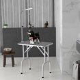 thumbnail image 2 of PawHut Foldable Pet Grooming Table for Dogs Cats Non-slip Surface, Grey, 2 of 10