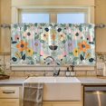 thumbnail image 2 of Yayeee Kitchen Curtains Tier Set of 2 Light Filtering 57"x36" Over Sink Window Panels, Floral Pattern, 2 of 7