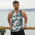 thumbnail image 6 of Pofeuu Cute Poodle Dog Print Men's Workout Tank Tops Sleeveless Muscle Gym Shirt Quick Dry-3X-Large, 6 of 7
