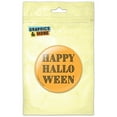 thumbnail image 1 of Happy Halloween Black on Orange Refrigerator Button Magnet, 1 of 2