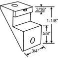thumbnail image 5 of (PDB-33-WH) Stationary Sliding Patio Door Fixed Panel Clip Bracket, 5 of 5