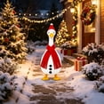 thumbnail image 6 of AZXY Christmas Porch Goose Outfit, 23‑Inch Goose Costume for Porch Goose, Goose Clothes for Cement Plastic Lawn Goose Statue, Goose Clothing Accessory, Christmas Decor for Yard Lawn Patio Garden, 6 of 8