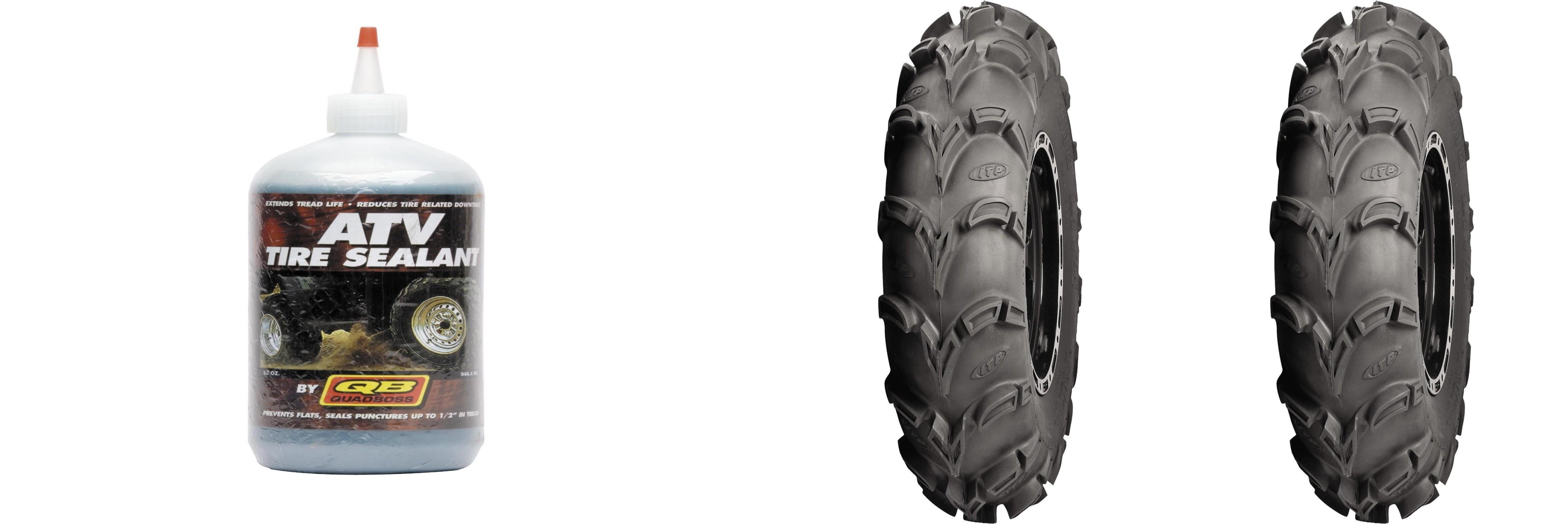 Set of 2 ITP Mud Lite XL Front Tires 26x912 6ply with QUADBOSS