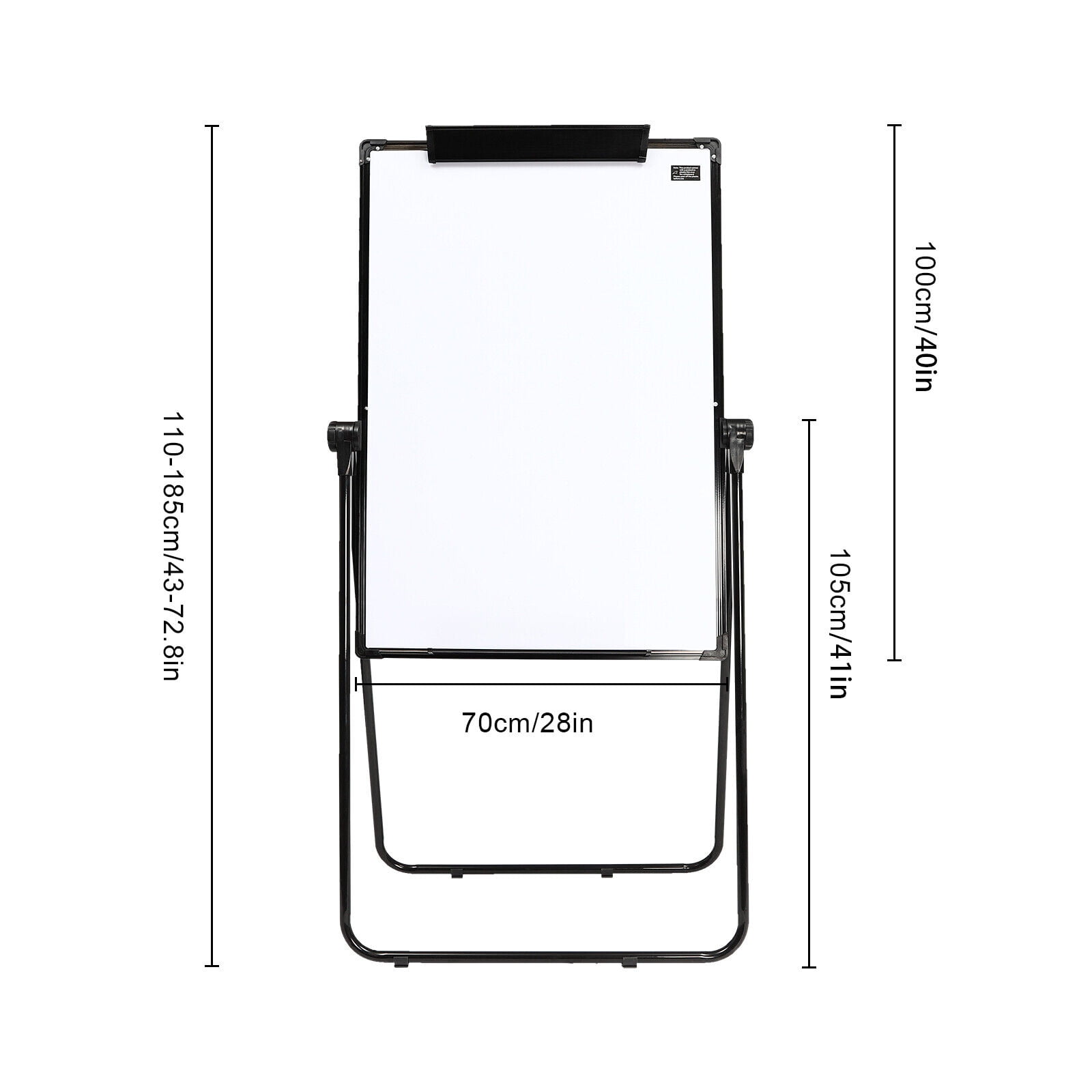 Dry Erase Whiteboard Height Adjustable, Magnetic Easel Board 28 x 40 inches Double Sided Flip Chart Easel Portable Stand White Board for Teaching Presentation Meeting