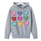 thumbnail image 3 of Sudadera con capucha y estampado de corazón de San Valentín, sudadera de manga larga para niños y niñas, chaqueta para niñas de talla mediana y grande., 3 of 7