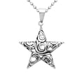 thumbnail image 1 of Collar con Colgante de Estrella Brillante Floral Hueco Elegante Tridimensional de Acero Inoxidable con Gargantilla de Cadena de de Zulema Collar con colgante de estrella, 1 of 7