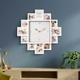 thumbnail image 7 of American Art Decor Picture Frame Collage Clock 12 Photo Display Slots White, 20" x 20", 7 of 7