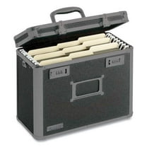 Vaultz Tactical Lockable Letter Size File Tote, Black, 7.25 x 13.75 x 12.5 inches
