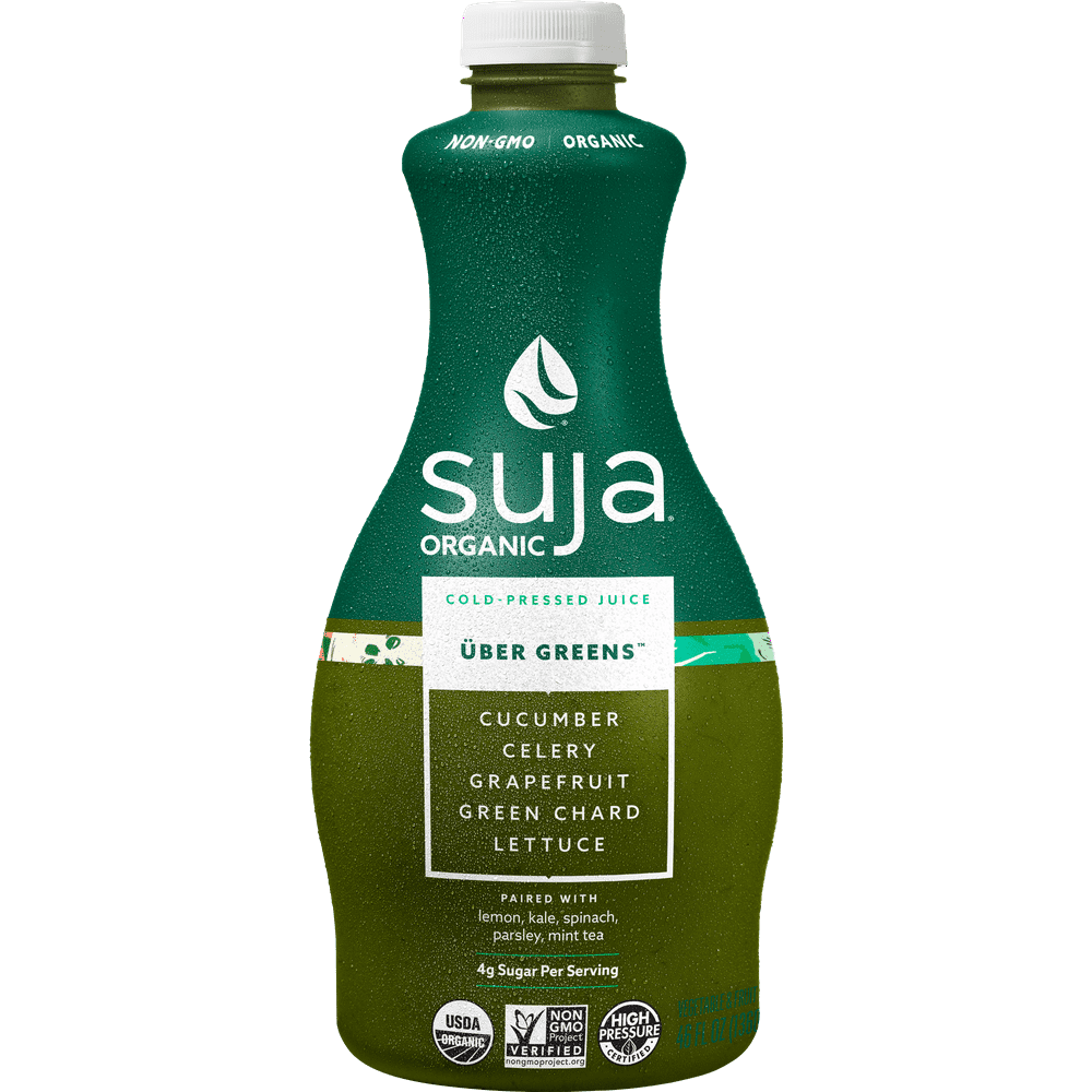 Suja Organic Uber Greens, Cold Pressed Green Juice, 46 Fl Oz