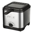 thumbnail image 2 of Immersion Deep Fryer Detachable Fryer Adjustable Temperature Control See Through Window Lid Odor Reducing Filter 1100W Power 1.6 Capacity (Silver), 2 of 9