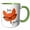 Green/White, variant on 3drose, Zero Fox Given, 15oz Mug