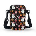 thumbnail image 2 of HELLHERO Snowman Candy Cane Pattern Messenger Bag for Adults Polyester Underarm Shoulder Bag with Zipper, 2 of 7