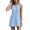 Light Blue, variant on Bxsruta Womens Summer Dress Casual Sleeveless Sundress Button Front Mini Tunic Dresses with Pockets