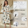 thumbnail image 6 of Yuyamidu Butterfly Zipper Front Bathrobe for Women Sexy Spa Robes Sun and Moon Long Sleeve Gowns Sleepwear Size S Womens Pj Loungewear Casual Crewneck House Coats, 6 of 7