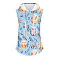 thumbnail image 4 of Tops de Ajuste Suelto para las Mujeres de Moda Impresa con Capucha sin Mangas, Poliéster, 4 of 5