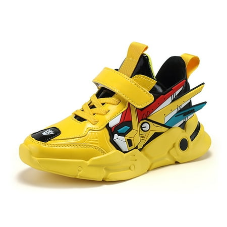 

Boys Casual Cartoon Lightweight Running Shoes Lace-up Hook And Loop Fastener Sneakers For Outdoor Sports