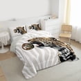 thumbnail image 3 of jejeloiu Safari Animal Cheetah Full Size Comforter Sets,Leopard Print Billiard Bedding Sets For Adults Reversible 3-Piece, 3 of 8
