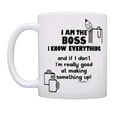 thumbnail image 2 of ThisWear Company Boss Mug I Am The Boss I Know Everything Coffee Mug, 2 of 4