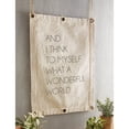 thumbnail image 2 of 22" Beige Rectangular Tapestry with Wonderful World Design, 2 of 2