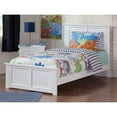 thumbnail image 2 of Pemberly Row Madison Twin XL Wood Foundation Bed w/ Matching Footboard in White, 2 of 5