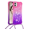 thumbnail image 2 of Funda para iPhone 11 Brillantina Líquida Divertida Reluciente y con Cristales en Movimiento Cuerpo Cruzado con Cordón Ajustable, 2 of 5