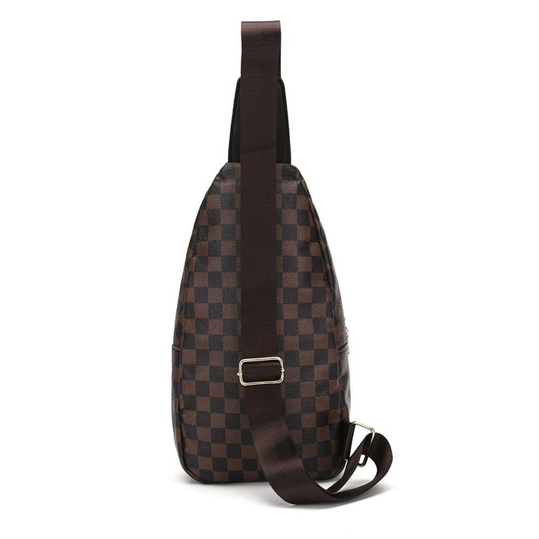 TWENTY FOUR Checkered Men Travel Shoulder Bag pouch Pocket