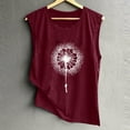 thumbnail image 3 of Ichuanyi Trendy T-Shirt for Women Summer Letter Print Tank Blouse Casual O-Neck Sleeveless Top, 3 of 6