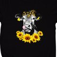 thumbnail image 4 of CEHVOM T-Shirt Blouse pour Femmes Grande Taille à Manches Courtes Imprimé Floral Tournesol Col Rond, 4 of 4