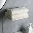 thumbnail image 4 of Bewildely Estantes flotantes para baño, estantes de almacenamiento de pared blancos laterales elevados, estante de almacenamiento de inodoro plegable Juegos de accesorios de baño L Bewildely HA028000-01, 4 of 6