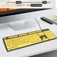 thumbnail image 4 of Wired Keyboard, Durable 4.9ft Long USB Cable Keyboard Large Print Keys Practical Comfortable 104 Keys  For Desktop Computer For Learning, 4 of 8
