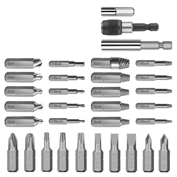 33pcs Hss Damaged Screw Extractor Set Screw Remover Kits
