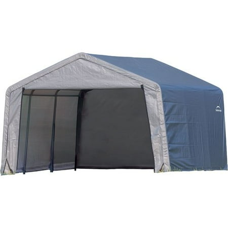 Shed-in-a-Box 12' x 12' x 8' Peak Style Storage Shed, Gray