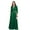 Green L, variant on 2 Pcs/Set Women Top Pants Suit Low-cut V Neck Turn-down Collar Pleated Short Shirt High Waist Wide Leg Deep Crotch Trousers Dating Commuting Outfit